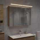 Badkamer spiegelkast 100x14,5x70 cm bewerkt hout