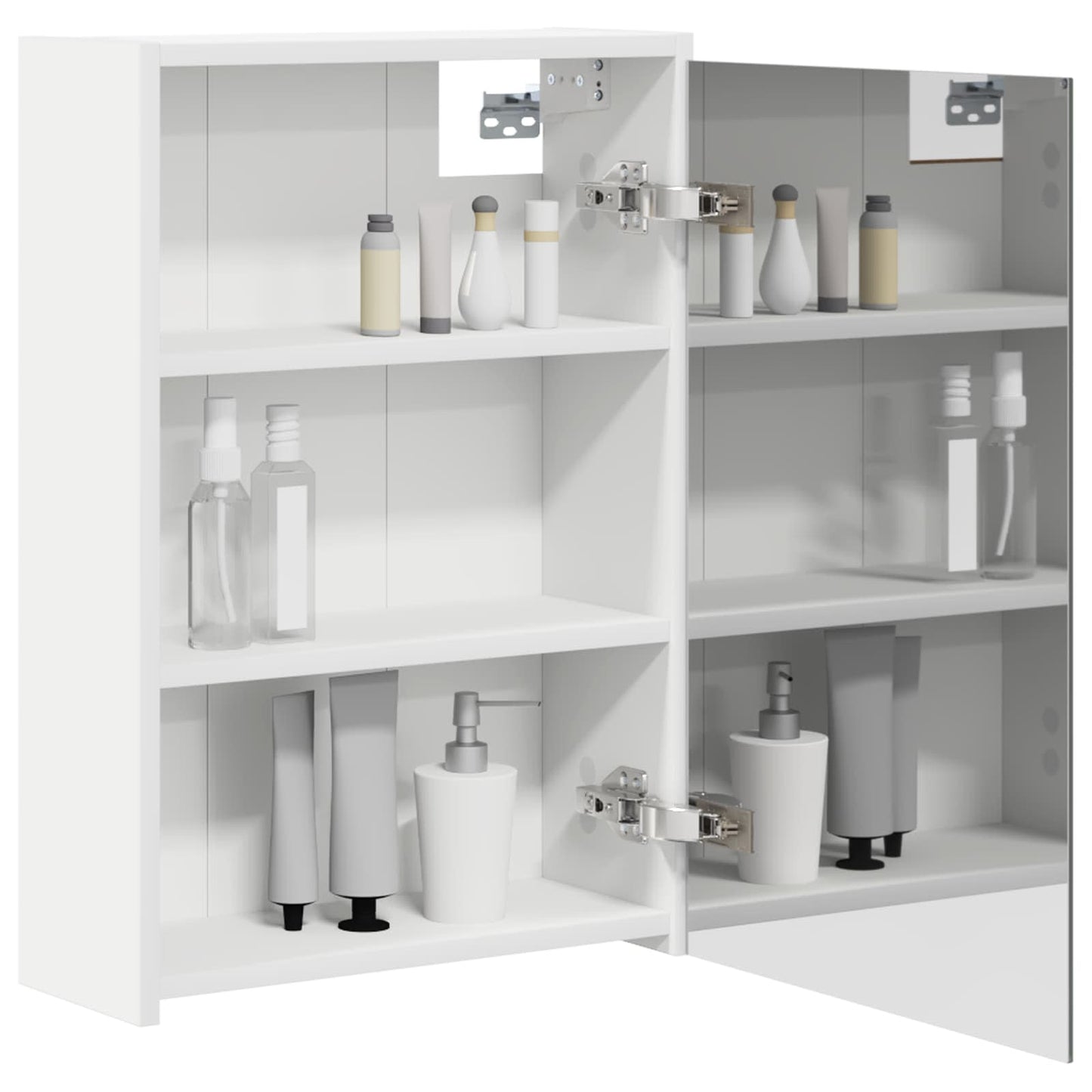 Badkamer spiegelkast Wit 43 x 16 x 62.5 cm Bewerkt hout