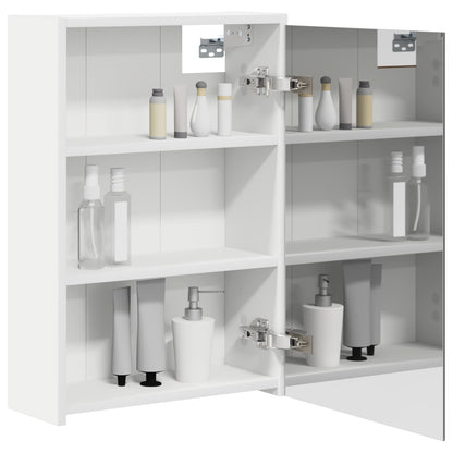 Badkamer spiegelkast Wit 43 x 16 x 62.5 cm Bewerkt hout
