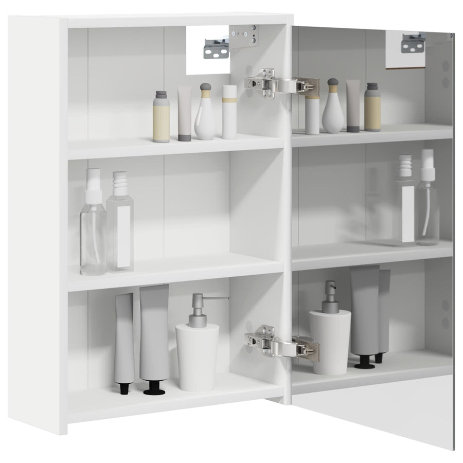 Badkamer spiegelkast Wit 43 x 16 x 62.5 cm Bewerkt hout