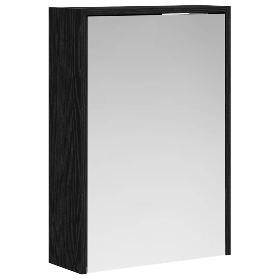 Badkamer spiegelkast Zwart Eiken 43 x 16 x 62.5 cm Bewerkt hout