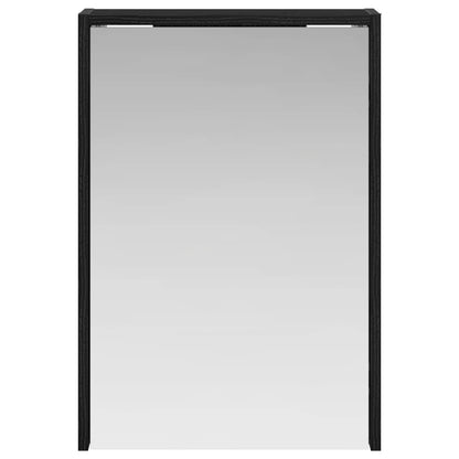 Badkamer spiegelkast Zwart Eiken 43 x 16 x 62.5 cm Bewerkt hout