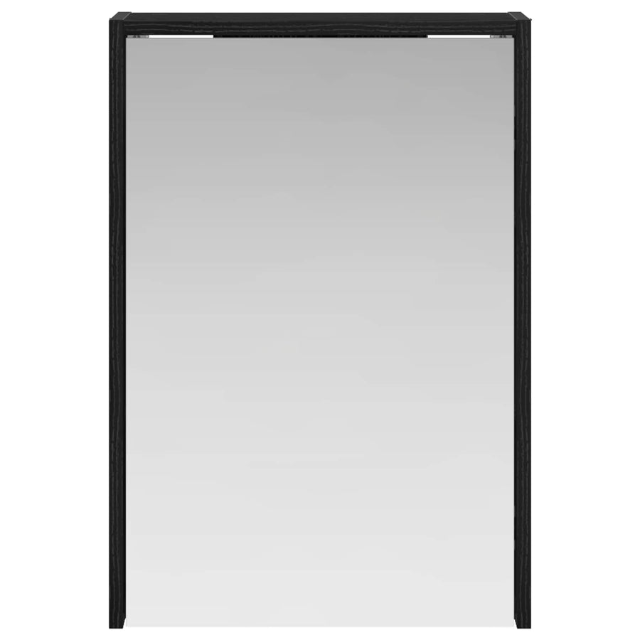 Badkamer spiegelkast Zwart Eiken 43 x 16 x 62.5 cm Bewerkt hout
