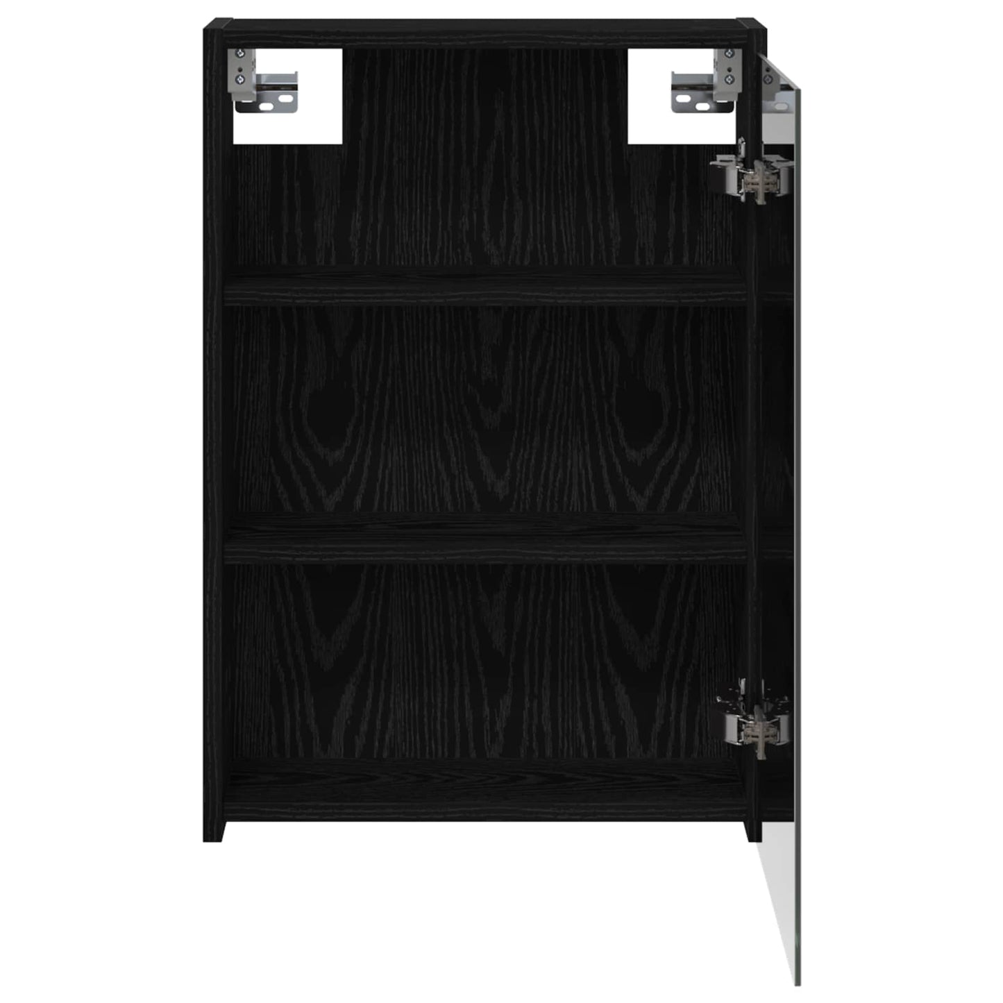 Badkamer spiegelkast Zwart Eiken 43 x 16 x 62.5 cm Bewerkt hout
