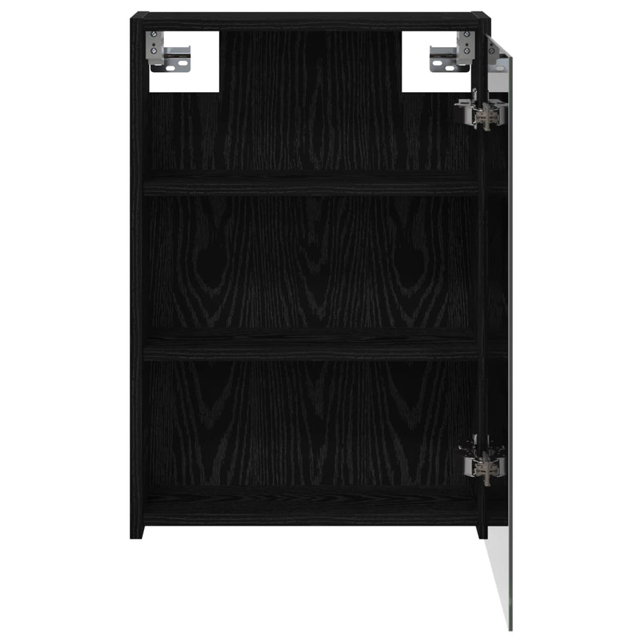 Badkamer spiegelkast Zwart Eiken 43 x 16 x 62.5 cm Bewerkt hout