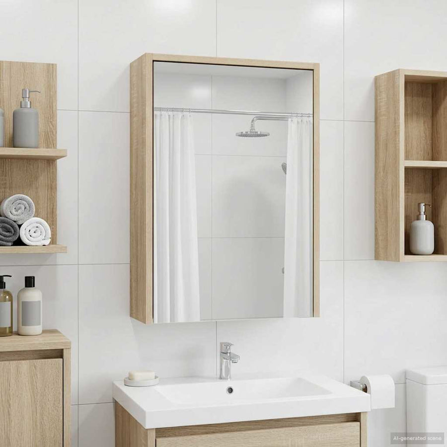 Badkamer spiegelkast met plank Sonoma Eiken 43 x 16 x 62.5 cm