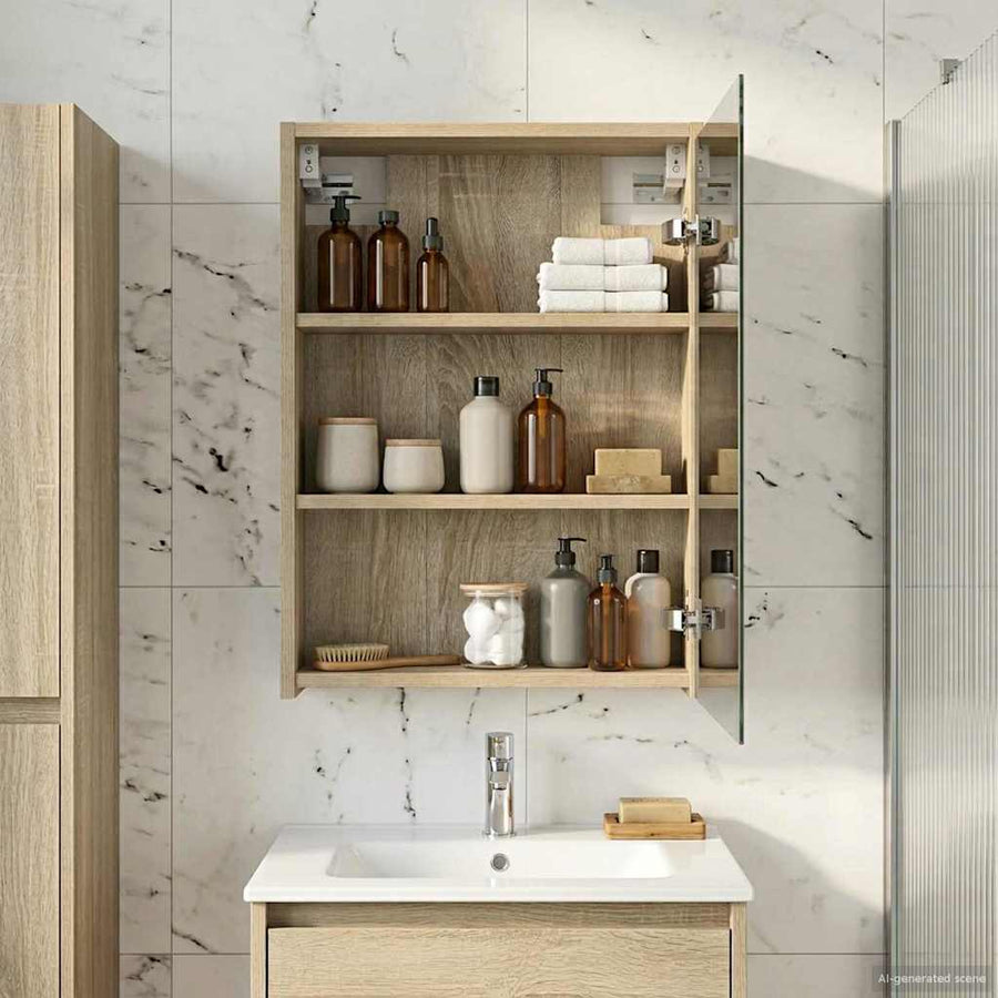 Badkamer spiegelkast met plank Sonoma Eiken 43 x 16 x 62.5 cm