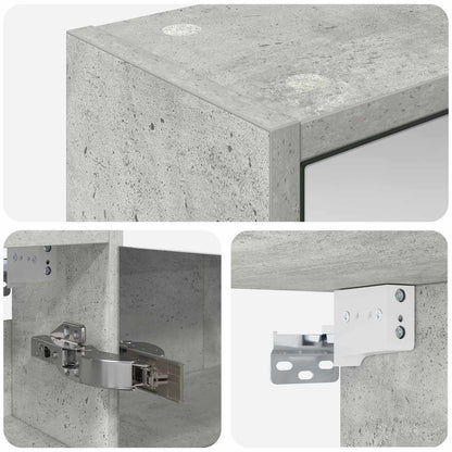 Badkamer spiegelkast Beton Grijs 43 x 16 x 62.5 cm Bewerkt hout