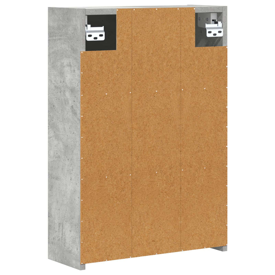 Badkamer spiegelkast Beton Grijs 43 x 16 x 62.5 cm Bewerkt hout