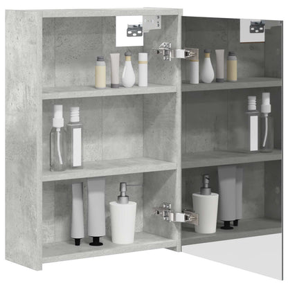 Badkamer spiegelkast Beton Grijs 43 x 16 x 62.5 cm Bewerkt hout