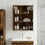 Badkamer spiegelkast 43x16x62.5 cm gerookt eiken
