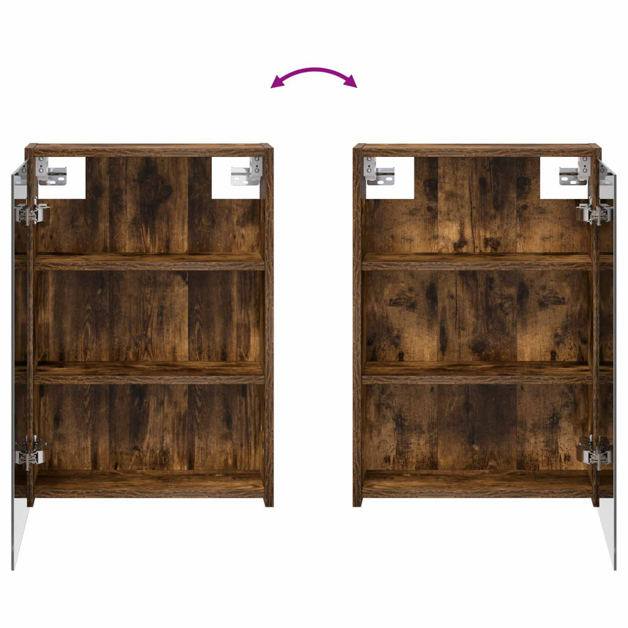 Badkamer spiegelkast met plank Gerookt eiken 43 x 16 x 62.5 cm