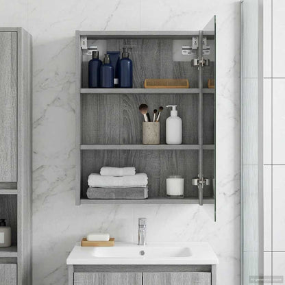 Badkamer spiegelkast met plank Grijs Sonoma 43 x 16 x 62.5 cm