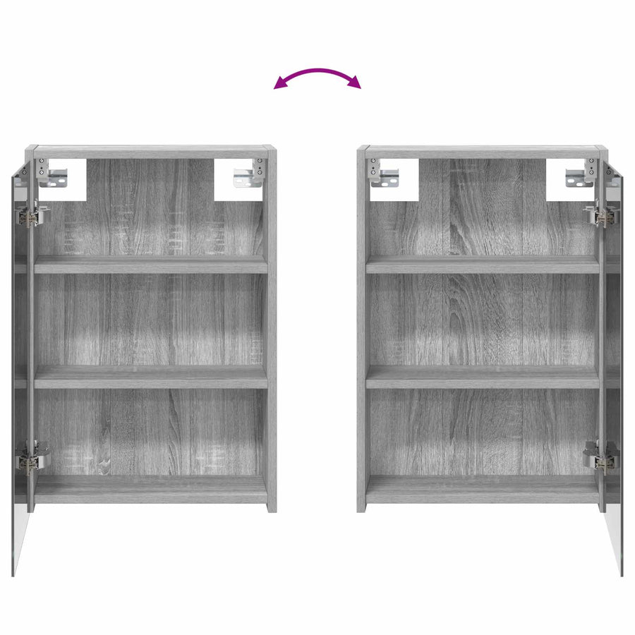 Badkamer spiegelkast met plank Grijs Sonoma 43 x 16 x 62.5 cm