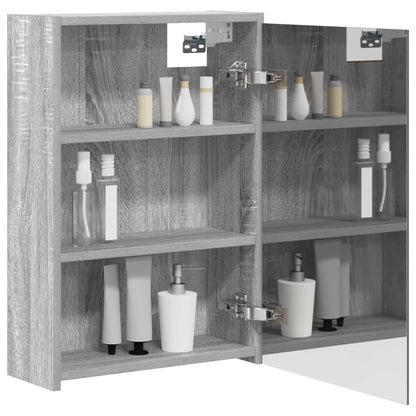 Badkamer spiegelkast met plank Grijs Sonoma 43 x 16 x 62.5 cm