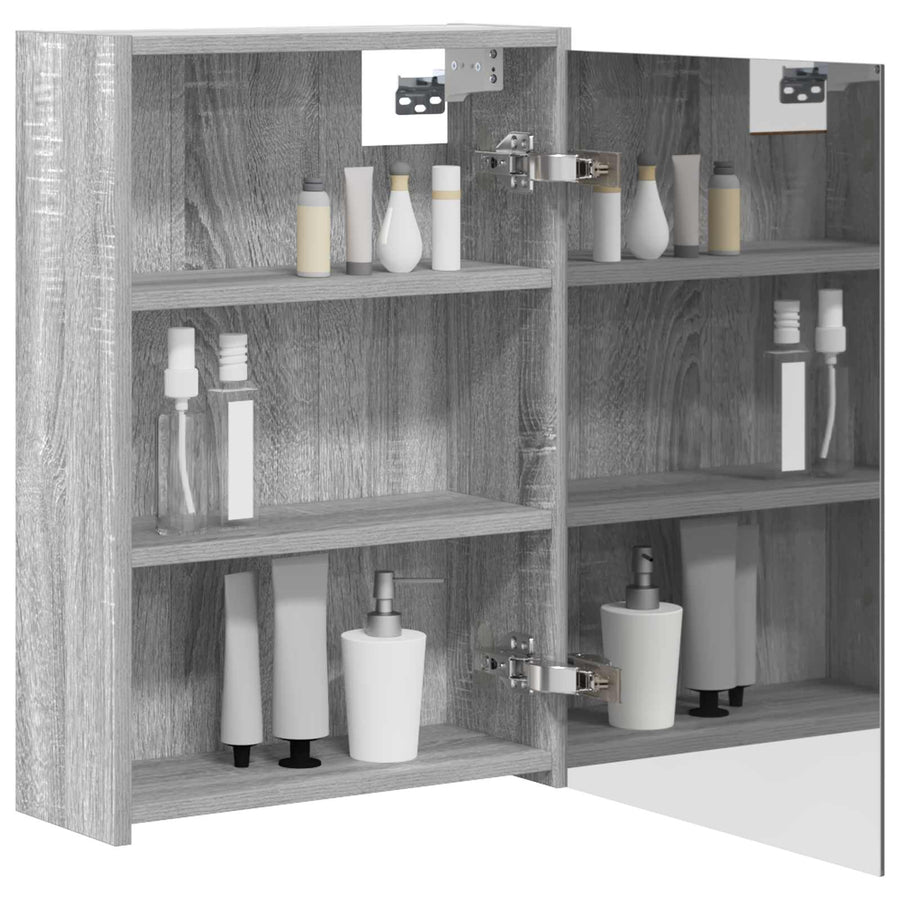 Badkamer spiegelkast met plank Grijs Sonoma 43 x 16 x 62.5 cm