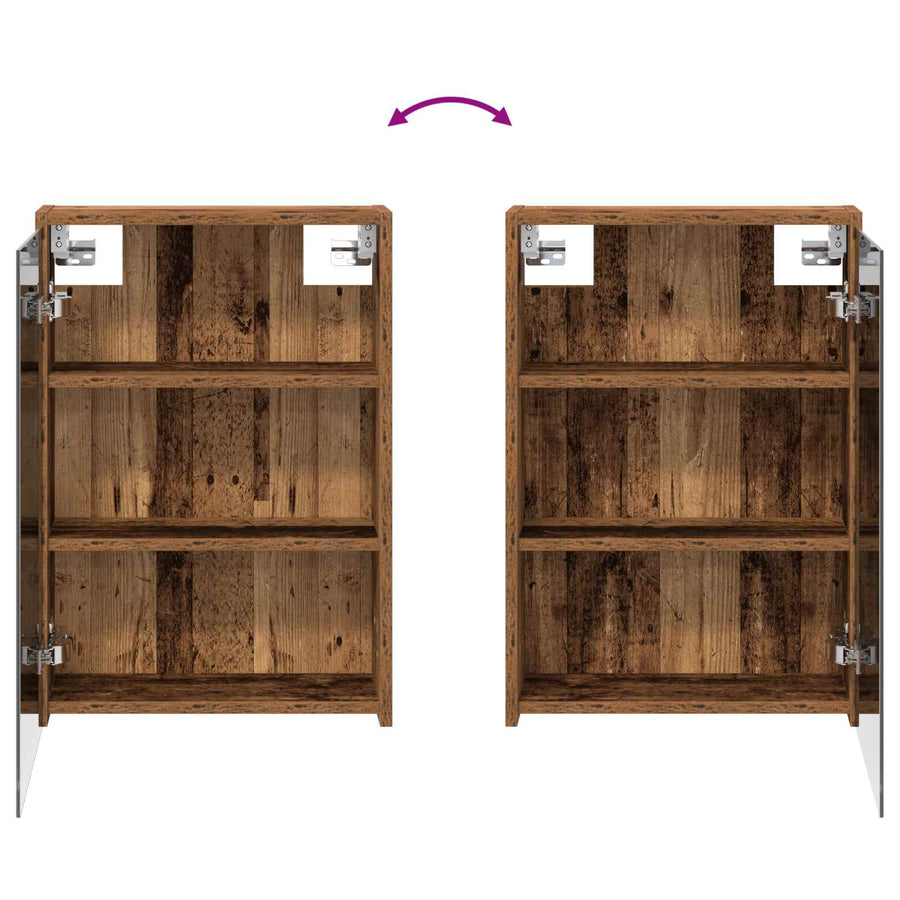 Badkamer spiegelkast Oudhout 43 x 16 x 62.5 cm Bewerkt hout