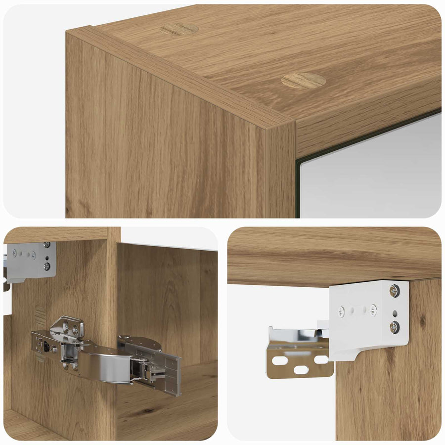 Badkamer spiegelkast Ambachtelijk eiken 43 x 16 x 62.5 cm