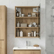 Badkamer spiegelkast 43x16x62.5 cm bewerkt hout