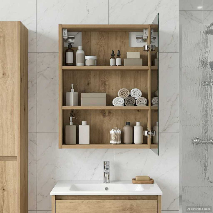 Badkamer spiegelkast Ambachtelijk eiken 43 x 16 x 62.5 cm