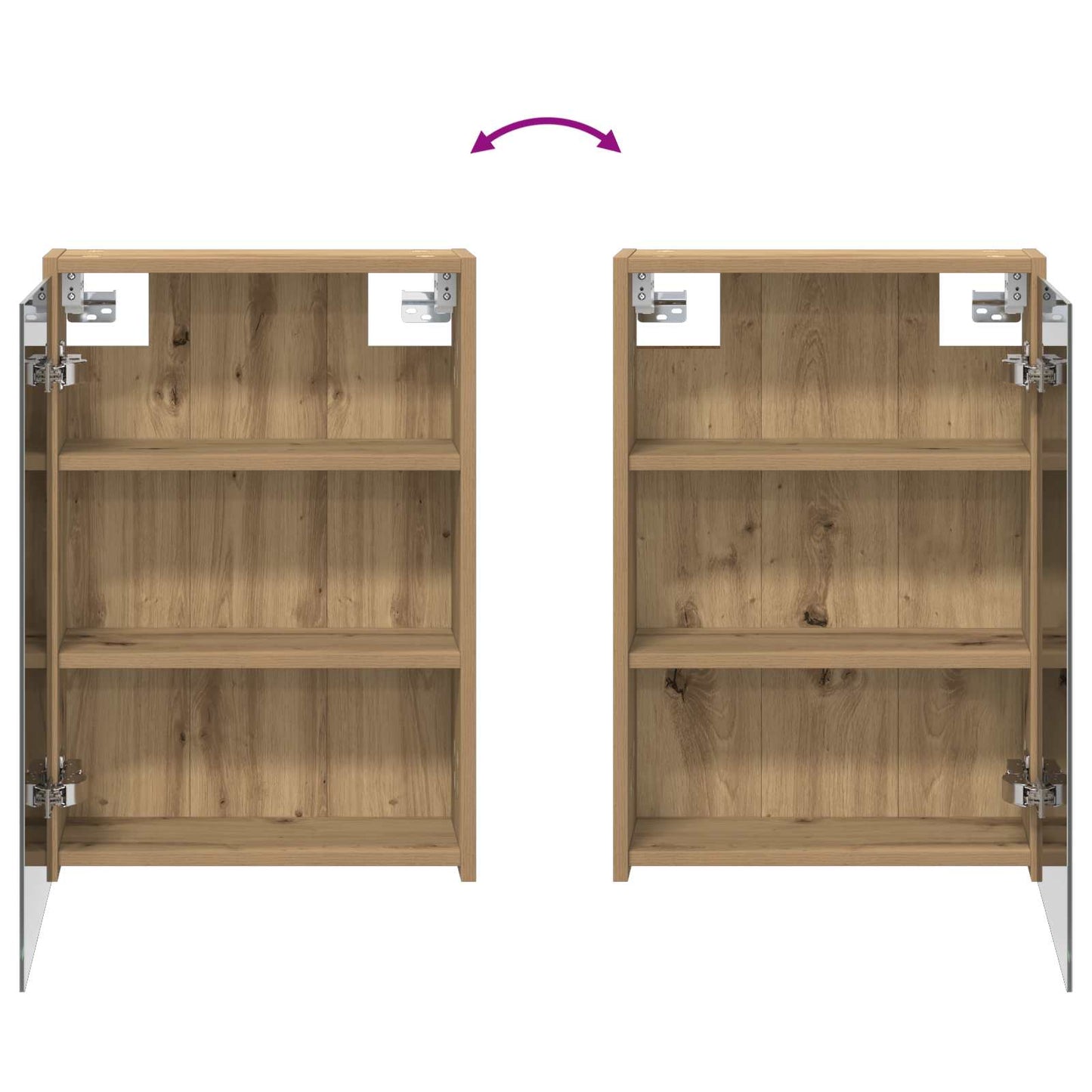 Badkamer spiegelkast Ambachtelijk eiken 43 x 16 x 62.5 cm