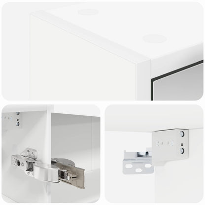 Badkamer spiegelkast Wit 43 x 16 x 62.5 cm Bewerkt hout