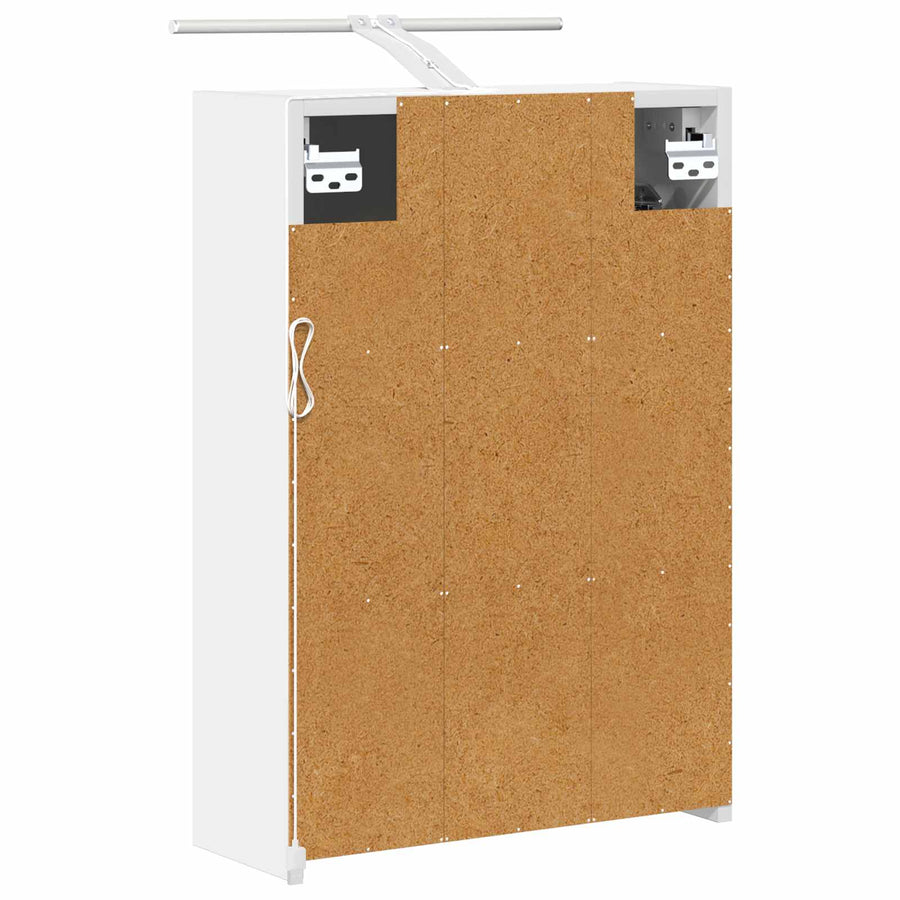 Badkamer spiegelkast Wit 43 x 16 x 62.5 cm Bewerkt hout