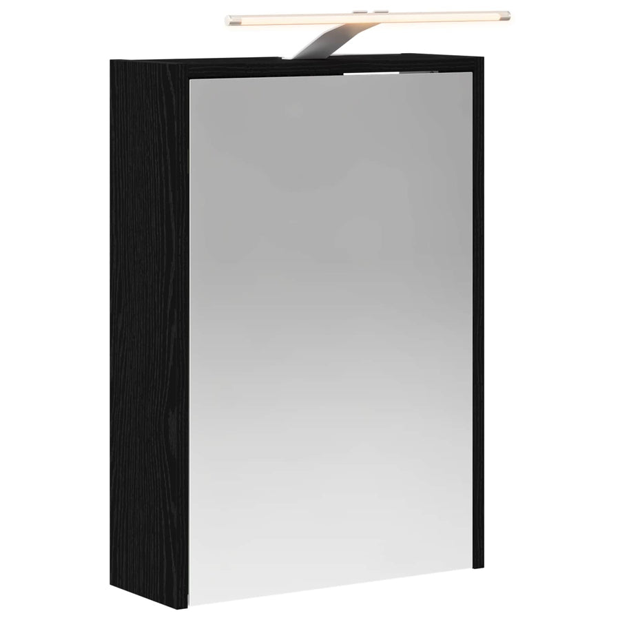 Badkamer spiegelkast Zwart Eiken 43 x 16 x 62.5 cm Bewerkt hout