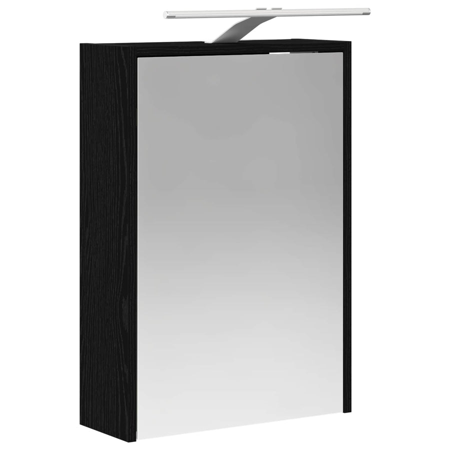 Badkamer spiegelkast Zwart Eiken 43 x 16 x 62.5 cm Bewerkt hout