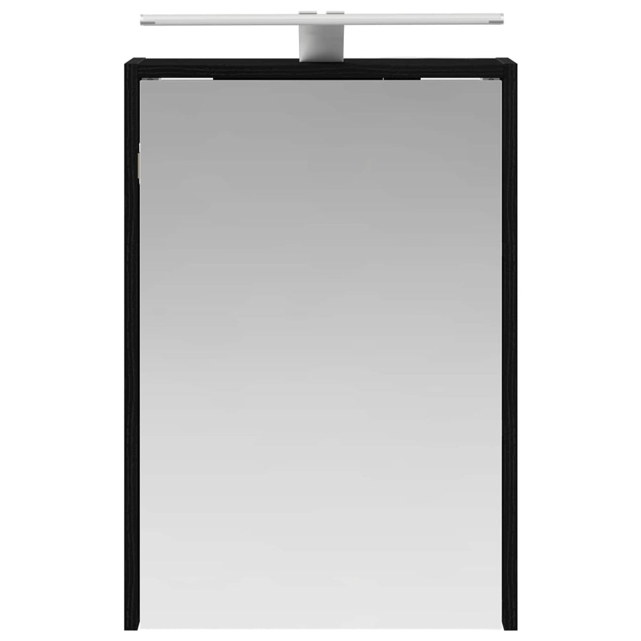Badkamer spiegelkast Zwart Eiken 43 x 16 x 62.5 cm Bewerkt hout