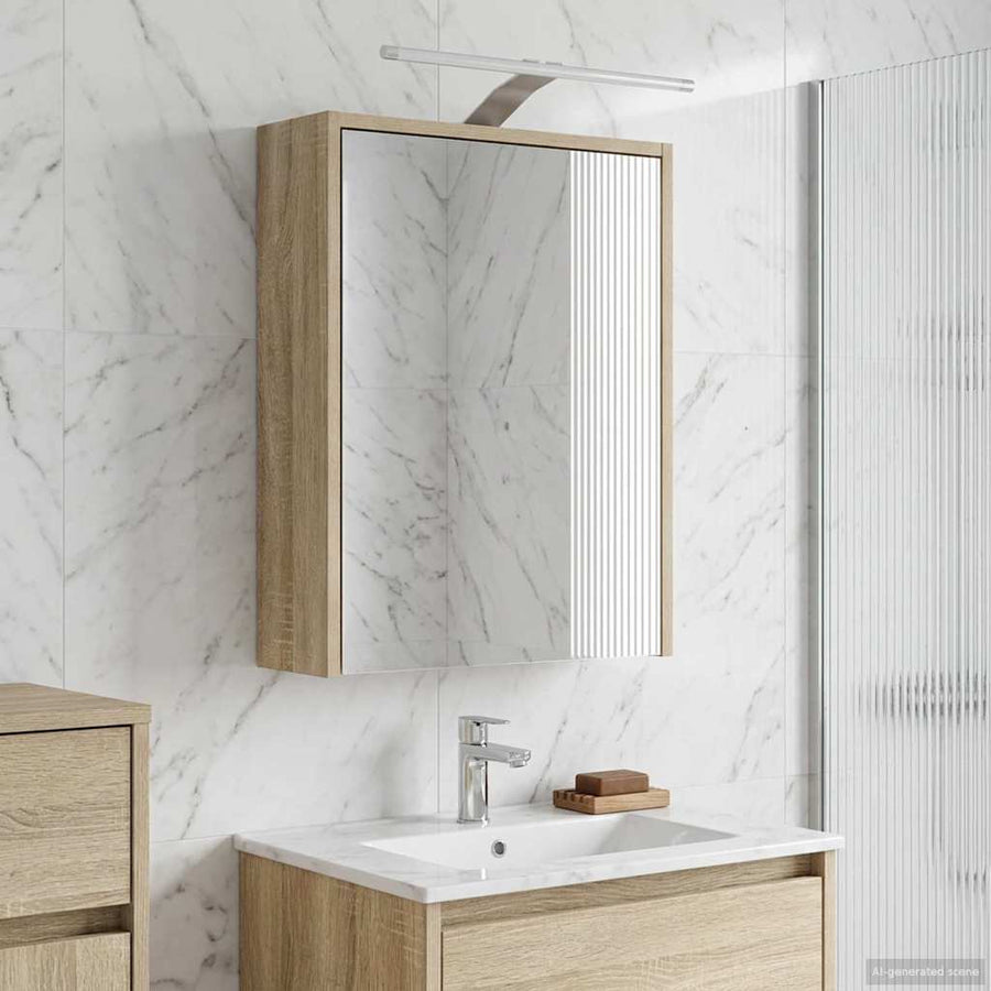Badkamer spiegelkast met plank Sonoma Eiken 43 x 16 x 62.5 cm