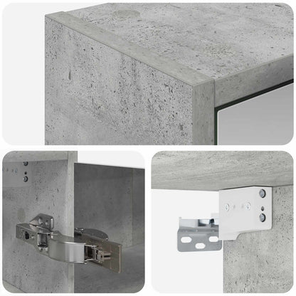 Badkamer spiegelkast Beton Grijs 43 x 16 x 62.5 cm Bewerkt hout