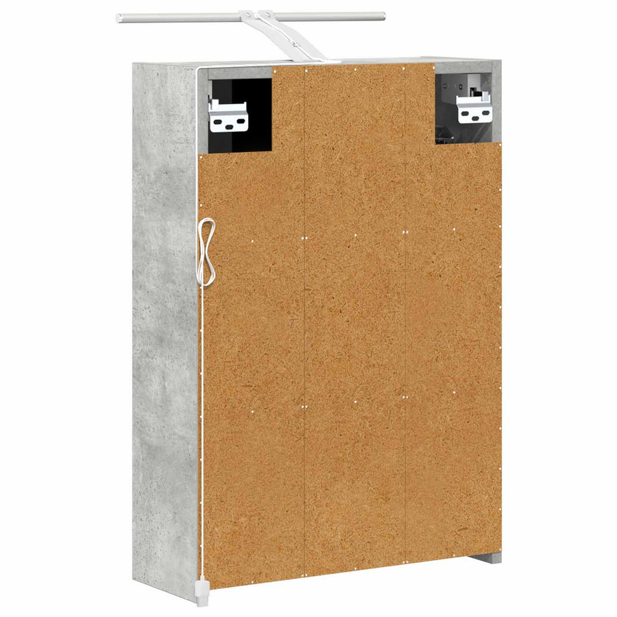 Badkamer spiegelkast Beton Grijs 43 x 16 x 62.5 cm Bewerkt hout