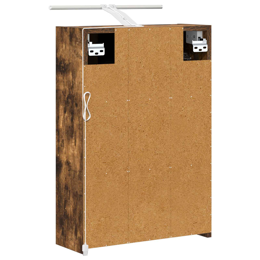 Badkamer spiegelkast met plank Gerookt eiken 43 x 16 x 62.5 cm