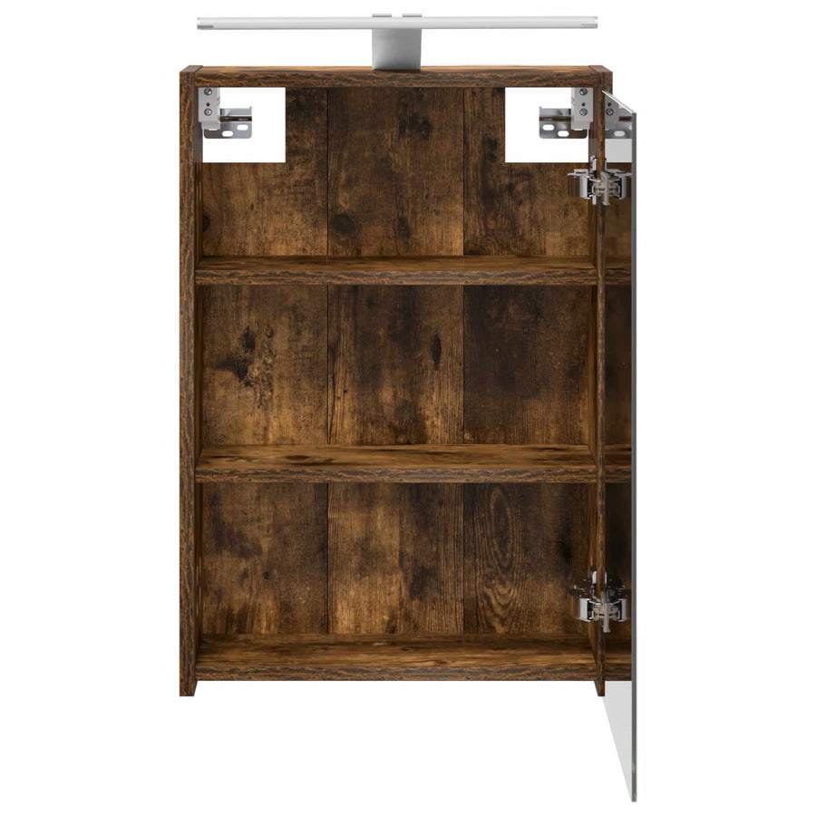 Badkamer spiegelkast met plank Gerookt eiken 43 x 16 x 62.5 cm