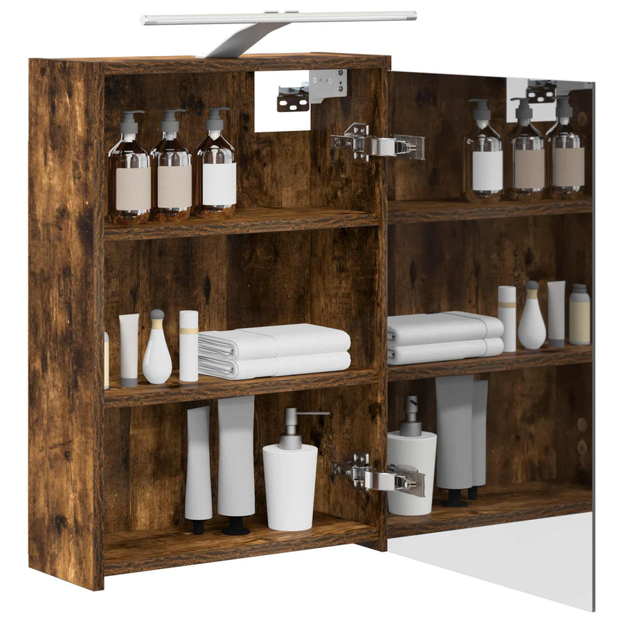 Badkamer spiegelkast met plank Gerookt eiken 43 x 16 x 62.5 cm