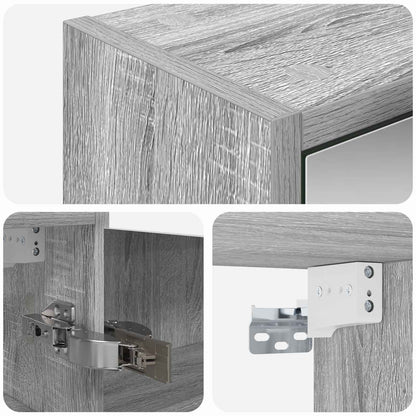 Badkamer spiegelkast met plank Grijs Sonoma 43 x 16 x 62.5 cm