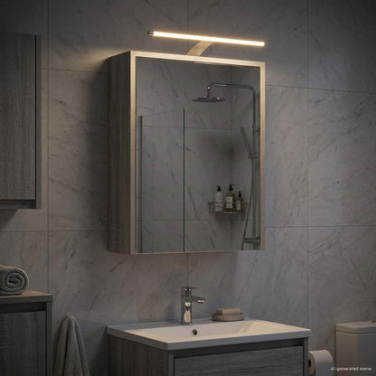 Badkamer spiegelkast met plank Grijs Sonoma 43 x 16 x 62.5 cm
