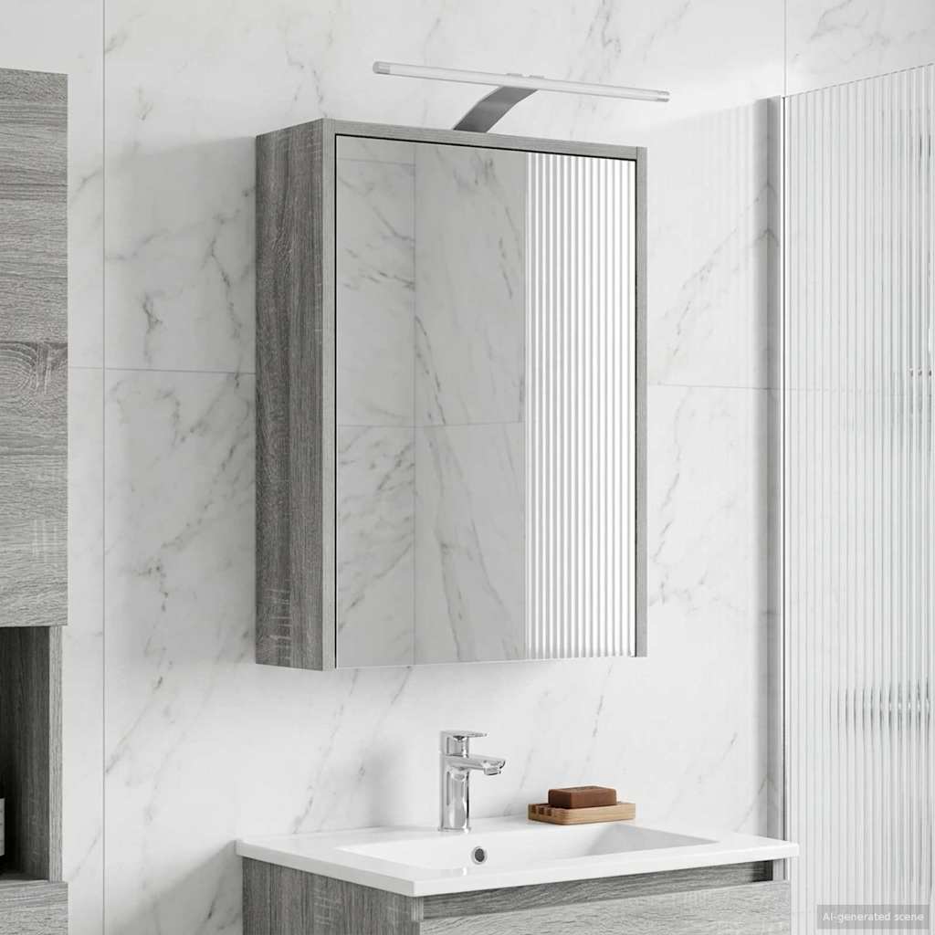 Badkamer spiegelkast met plank Grijs Sonoma 43 x 16 x 62.5 cm