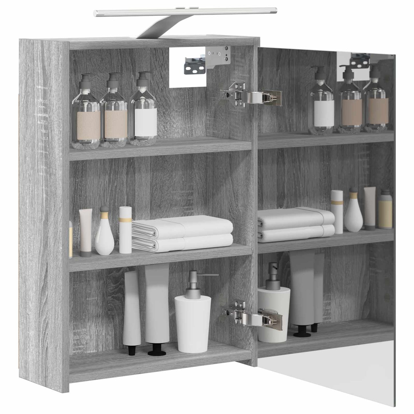 Badkamer spiegelkast met plank Grijs Sonoma 43 x 16 x 62.5 cm
