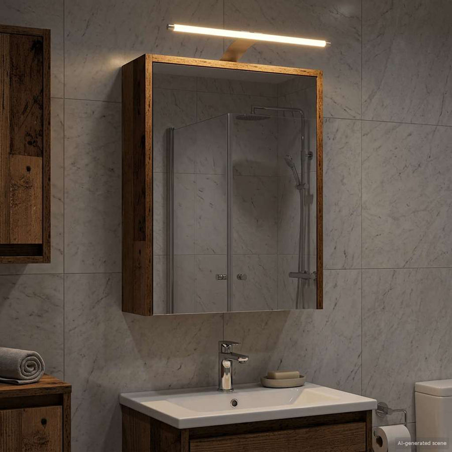 Badkamer spiegelkast Oudhout 43 x 16 x 62.5 cm Bewerkt hout