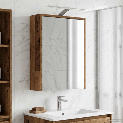 Badkamer spiegelkast Oudhout 43 x 16 x 62.5 cm Bewerkt hout