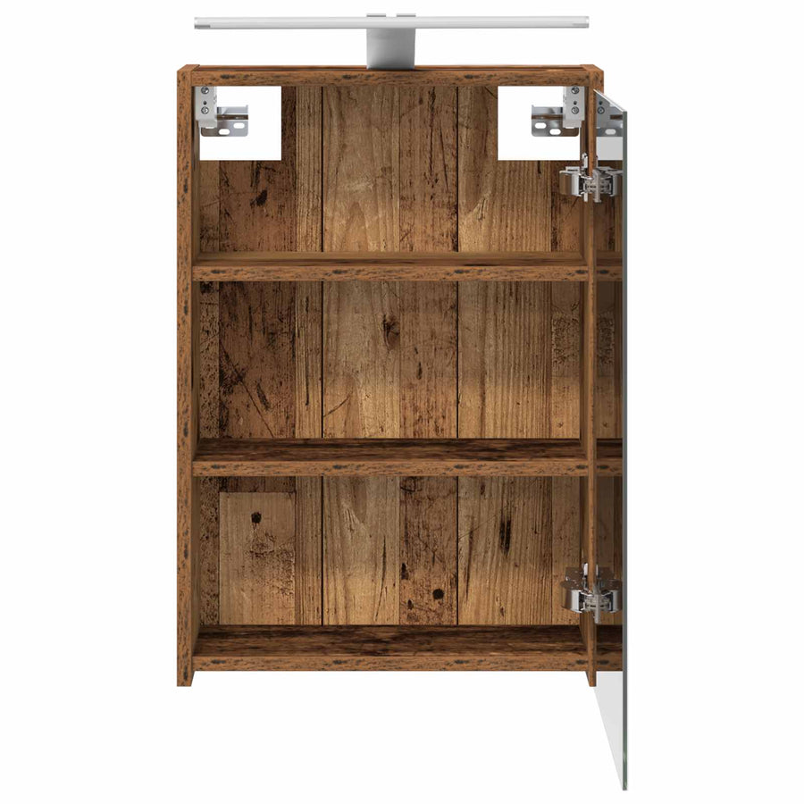 Badkamer spiegelkast Oudhout 43 x 16 x 62.5 cm Bewerkt hout