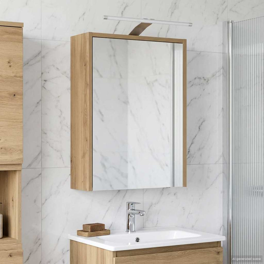 Badkamer spiegelkast Ambachtelijk eiken 43 x 16 x 62.5 cm