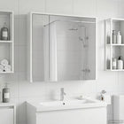 Badkamer spiegelkast 63,5x16x62,5 cm bewerkt hout wit
