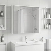 Badkamer spiegelkast 63,5x16x62,5 cm bewerkt hout wit
