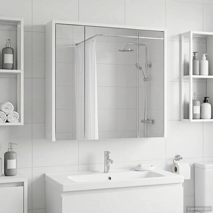 Badkamer spiegelkast voor Wit 63,5 x 16 x 62,5 cm Bewerkt hout