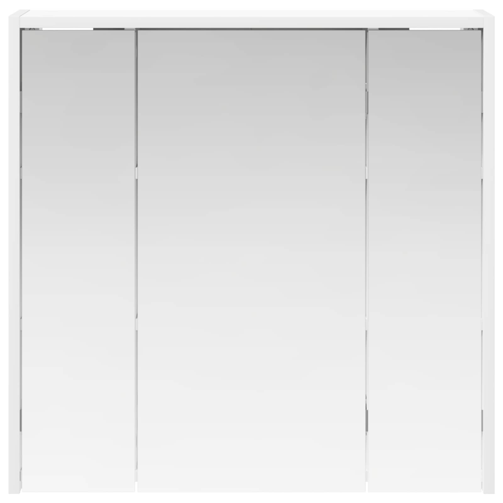 Badkamer spiegelkast voor Wit 63,5 x 16 x 62,5 cm Bewerkt hout