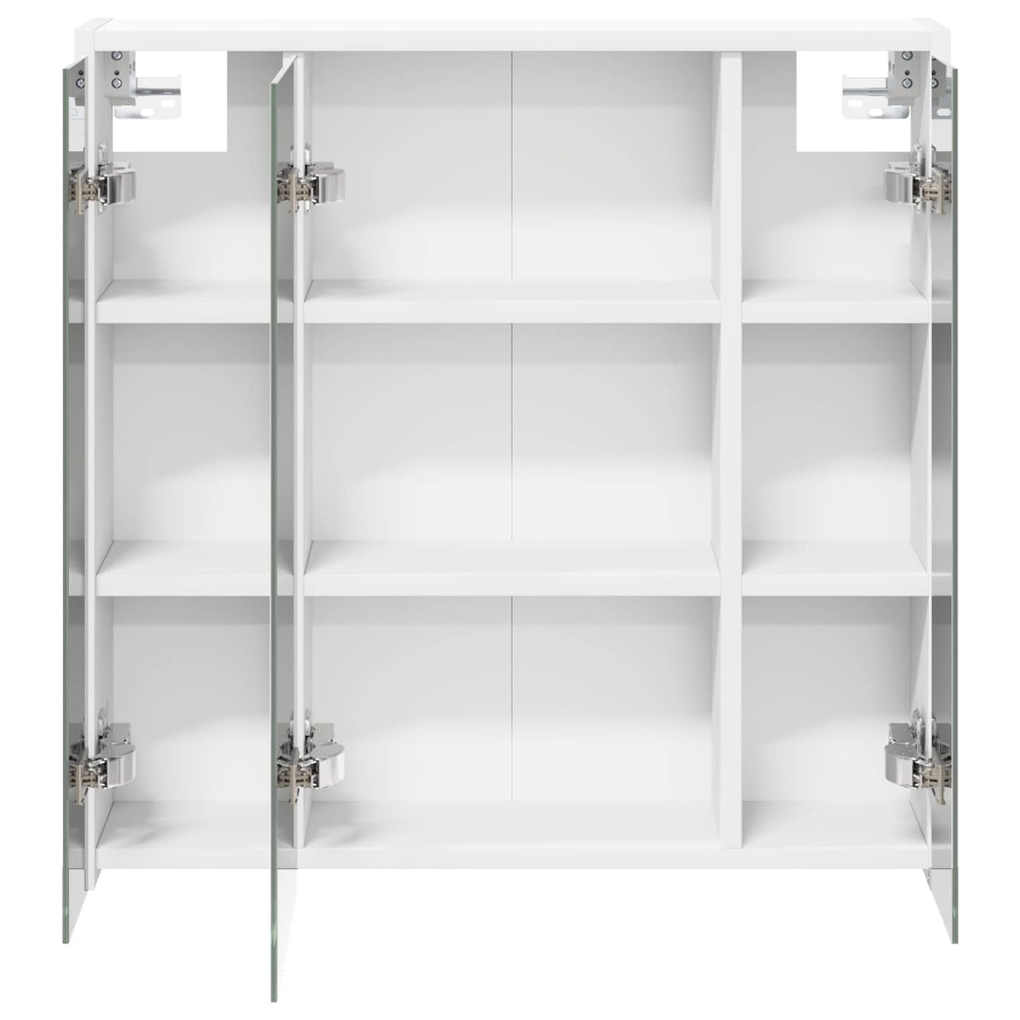 Badkamer spiegelkast voor Wit 63,5 x 16 x 62,5 cm Bewerkt hout