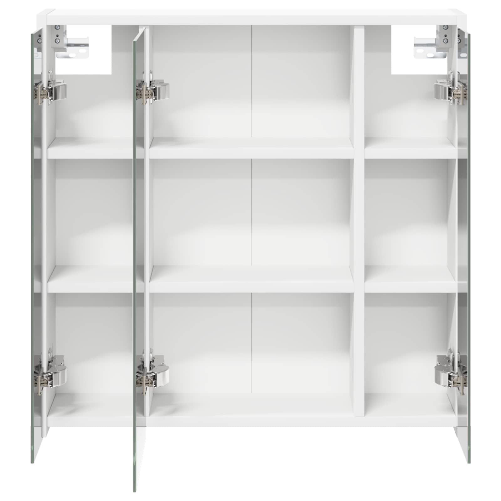 Badkamer spiegelkast voor Wit 63,5 x 16 x 62,5 cm Bewerkt hout